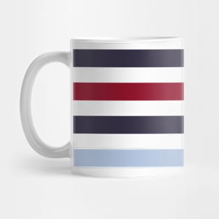 Blue, White & Red Stripes Nautical Pattern Mug